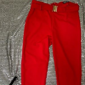 Red Ankle Pants